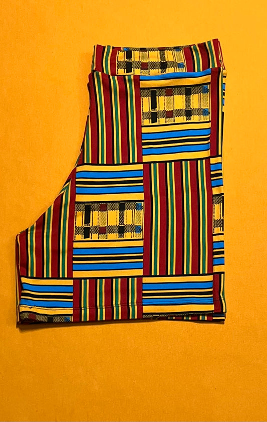 Red Kente short set